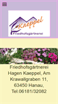 Mobile Screenshot of gaertnerei-kaeppel.de